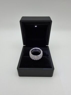 Iced CZ "Eternity" Band Ring